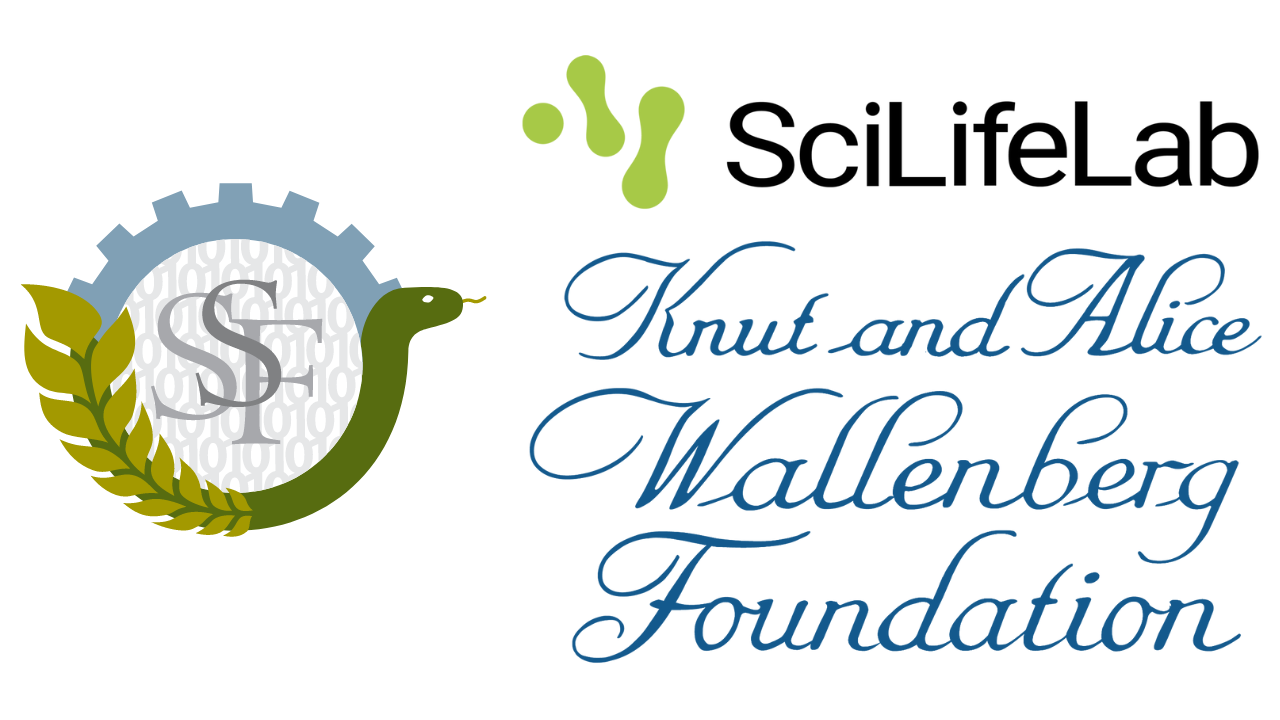 SciLifeLab, Knut and Alice Wallenberg Foundation and SSF Logos